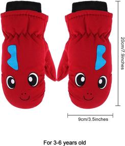 img 2 attached to Warm & Waterproof Mittens: Unisex Cotton-Lined Girls' Accessories for Cold Weather