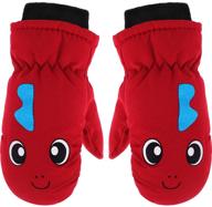 warm & waterproof mittens: unisex cotton-lined girls' accessories for cold weather logo