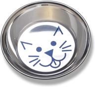 🐾 premium van ness stainless steel saucer style cat dish, 8 ounce - durable and stylish feeding solution for feline friends logo