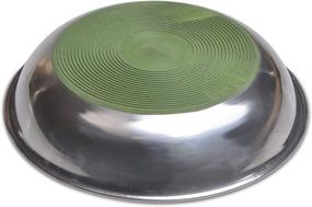 img 1 attached to 🐾 Premium Van Ness Stainless Steel Saucer Style Cat Dish, 8 Ounce - Durable and Stylish Feeding Solution for Feline Friends