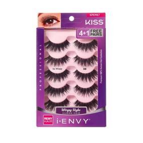 img 4 attached to 👁️ KISS I ENVY Multi Pack Wispy 3D Eyelashes 08 KPEM67