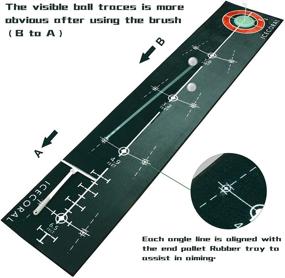 img 3 attached to 🏌️ ICECORAL Indoor Golf Putting Mat with Visible Ball Traces - Practice Green Mats for Golf Simulators, Perfect Gift for Golf Lovers Men Women, Home & Office Use (7.87ft X 1.64ft)