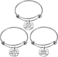 🎁 agr8t 3pcs bangle bracelets: thoughtful gifts for teachers on teachers day - celebrate the dedication of educators with style! logo