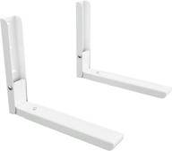 avf em60w-a universal wall-mounted microwave brackets (set of 2) - white logo