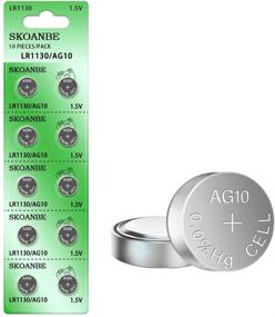 img 3 attached to 🔋 SKOANBE 10PCS LR1130 AG10 SG10 389 189 1.5V Button Coin Cell Battery: Enhanced Power Efficiency for Small Devices