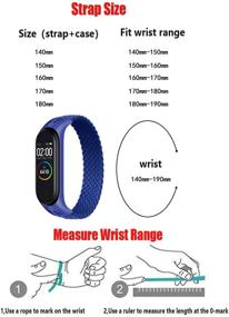 img 3 attached to 🔗 Эластичный нейлоновый спортивный ремешок для Xiaomi Mi Band 5 6 - плетеные соло петли, совместим с Mi Band 4 3, аксессуары для браслета.