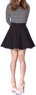 👗 versatile high waist a-line flared skater mini skirt - stretchy cotton essential logo