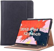 📱 профессиональный чехол procase для ipad pro 12.9 2018 - защитный стендовый фолиант для apple ipad pro 12.9 дюймов 2018 года - поддержка зарядки apple pencil - черный логотип