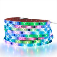 alitove ws2811 led strip rgb addressable led rope light 12v 5m 150 leds dream color programmable digital led pixel lights waterproof ip65 with 3m vhb heavy duty self-adhesive back for arduino diy logo