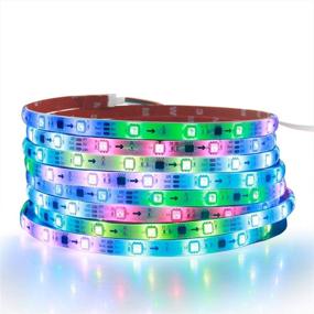 img 4 attached to ALITOVE WS2811 LED Strip RGB Addressable LED Rope Light 12V 5M 150 LEDs Dream Color Programmable Digital LED Pixel Lights Waterproof IP65 With 3M VHB Heavy Duty Self-Adhesive Back For Arduino DIY