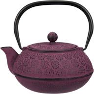 purple teapot with enamel lining and infuser: a perfect blend of style and function logo