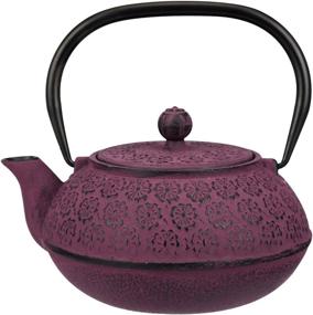 img 4 attached to Purple Teapot with Enamel Lining and Infuser: A Perfect Blend of Style and Function