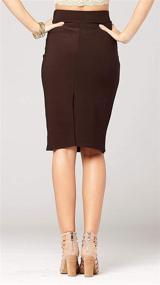 img 1 attached to Premium Stretch Pencil Skirt Women Women's Clothing in Suiting & Blazers