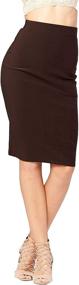 img 4 attached to Premium Stretch Pencil Skirt Women Women's Clothing in Suiting & Blazers