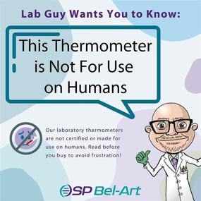 img 1 attached to 🌡️ H-B DURAC General Purpose Liquid-In-Glass Laboratory Thermometer -20 to 150C for Total Immersion, Organic Liquid Fill by SP Bel-Art (B60800-3100)