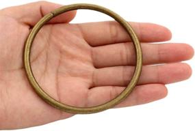 img 2 attached to 🔒 High-Quality Generic Metal Bronze Large Size Annular Ring Buckle - Pack of 4 - Perfect for Loop Ring Strap Keeping - 3" Inside Diameter