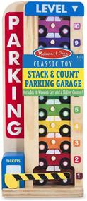 img 2 attached to 🚗 Melissa & Doug Stack & Count Wooden Parking Garage With 10 Cars: Fun and Learning in One Toy!