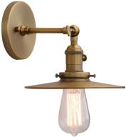 antique finished industrial wall sconce 1-light fixture by phansthy with 7.87 inches crafted canopy and on/off button logo