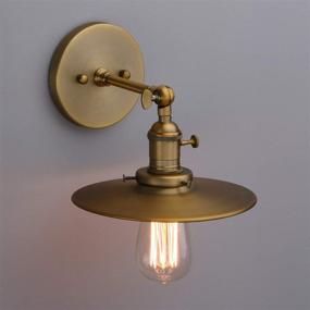 img 2 attached to Antique Finished Industrial Wall Sconce 1-Light Fixture by Phansthy with 7.87 Inches Crafted Canopy and ON/Off Button