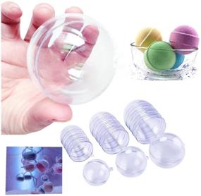 img 4 attached to 🛀 Windspeed Clear Bath Bomb Mold Set - DIY Hemisphere Ball Mold for Party Decor & Gifts - 3 Sizes/15 Sets/30 Pieces