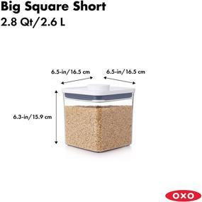 img 2 attached to 🍬 Transparent 2.8 Qt OXO Good Grips POP Container - Airtight Food Storage for Sugar and More