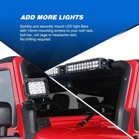 img 1 attached to 🔦 Nilight 90023B 2-Pack (Standard) LED Off-Road Light Mounting Bracket Kit - Vertical Bar Tube Clamp Roof Roll Cage Holder | 2 Years Warranty