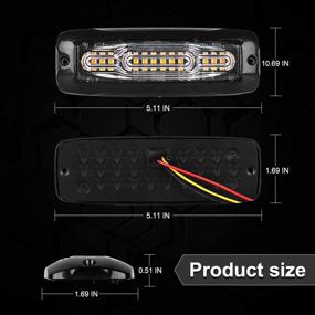 img 1 attached to 💡 High-Intensity Blue 12W 12-LED Emergency Strobe Light Bar - Universal 12V-24V Construction Beacon