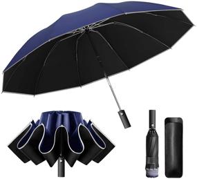 img 4 attached to 🌂 Enhanced BearMao Reflective Windproof Umbrella for Ultimate Protection
