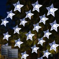 🌟 enhance your outdoor decor with 2-pack 78ft solar star string lights - waterproof 8 modes for christmas decorations & parties (cool white) логотип