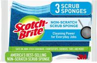 🧽 scotch-brite non-scratch scrub sponges - pack of 3 logo