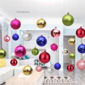 img 1 attached to Shatterproof Christmas Ball Ornament Set - Assorted Pendant Decorations for Seasonal Holiday, Wedding, and Party (24 Pcs, 3 cm) in White