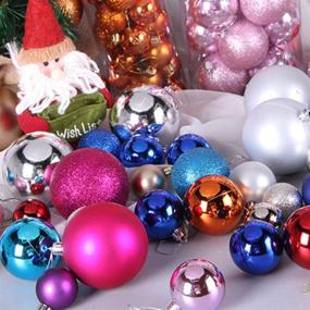 img 2 attached to Shatterproof Christmas Ball Ornament Set - Assorted Pendant Decorations for Seasonal Holiday, Wedding, and Party (24 Pcs, 3 cm) in White