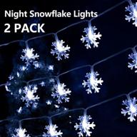 kire (2-pack) snowflake christmas lights - 33ft 100 fairy lights with 8 lighting modes for indoor/outdoor christmas decorations in bedroom - waterproof battery box operated logo