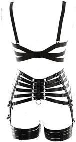 img 2 attached to Harness Strappy Lingerie Elastic Bodysuit Women's Clothing