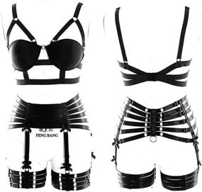 img 1 attached to Harness Strappy Lingerie Elastic Bodysuit Women's Clothing
