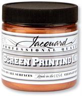 🎨 jacquard professional screen print ink: water-soluble copper - 4oz jar (123) logo