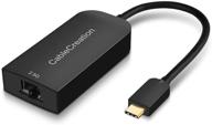 💻 кабель cablecreation usb c 3.1 к rj45 2.5 гигабитный lan ethernet адаптер для macbook, chromebook, windows 10, 8, mac os - черный логотип