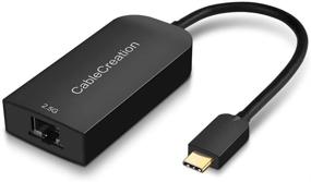 img 4 attached to 💻 CableCreation USB C 3.1 to RJ45 2.5 Gigabit LAN Ethernet Cable Adapter for MacBook, Chromebook, Windows 10, 8, Mac OS - Black