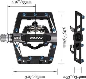 img 3 attached to Funn Mamba S Clipless Pedal Set - Single Side Clip Compact Platform MTB Pedals, SPD Compatible, 9/16-inch CrMo Axle for Mountain Bikes