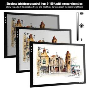 img 2 attached to 🔍 A3 Magnetic Light Box for Artcraft Tracing and Diamond Painting: USB Powered, Physical Buttons Control, Perfect for Tattoo Pad Animation, Sketching, Designing, Stenciling, X-ray Viewing