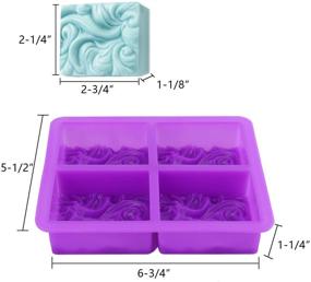 img 3 attached to 🌊 Jucoan 2 Pack Ocean Wave Silicone Soap Mold - Versatile 4 Cavities 3.5 oz Rectangle Shape for Soap, Lotion Bars, Bath Bombs, Chocolate, Jelly, Cake - DIY Craft Supplies for Fun and Creativity