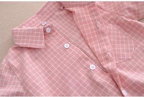 img 1 attached to Cotton Flannel Boys' Shirt with Sleeve Buttons - Tops, Tees & Shirts