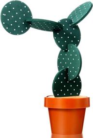 img 4 attached to 🌵 Cactus Coasters Flowerpot Holder Set