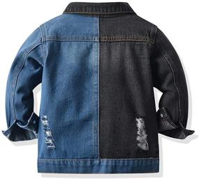 img 3 attached to 👕 Trendy Denim Jacket for Toddler Boys and Girls: Button Down, Long Sleeve, Cowboy Style Coat with Basic Hoodie - Stylish Casual Outwear