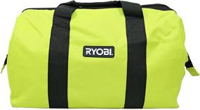 img 4 attached to 🛠️ Ryobi Genuine OEM Contractor's Bag with Full Top Zipper and Wide Mouth Design for Easy Access - Collapsible, Green Color with Cross X Stitching