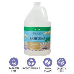 img 1 attached to 🌿 Ginger Lily Farms Botanicals Plant-Based Liquid Dish Soap: Concentrated Grease-Fighting Power, Basil-Scented, Cruelty-Free, 1 Gallon Refill