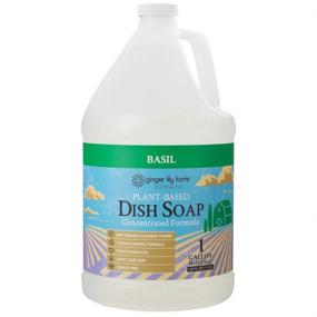 img 4 attached to 🌿 Ginger Lily Farms Botanicals Plant-Based Liquid Dish Soap: Concentrated Grease-Fighting Power, Basil-Scented, Cruelty-Free, 1 Gallon Refill