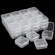 🔧 versatile and compact kingrol 36 pack mini clear plastic storage containers with lids - ideal for organizing beads, jewelry, tools, crafts, flossers, and fishing supplies logo