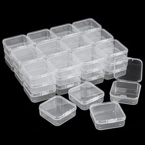 img 4 attached to 🔧 Versatile and Compact Kingrol 36 Pack Mini Clear Plastic Storage Containers with Lids - Ideal for Organizing Beads, Jewelry, Tools, Crafts, Flossers, and Fishing Supplies