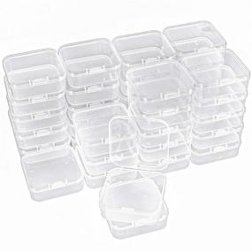 img 3 attached to 🔧 Versatile and Compact Kingrol 36 Pack Mini Clear Plastic Storage Containers with Lids - Ideal for Organizing Beads, Jewelry, Tools, Crafts, Flossers, and Fishing Supplies